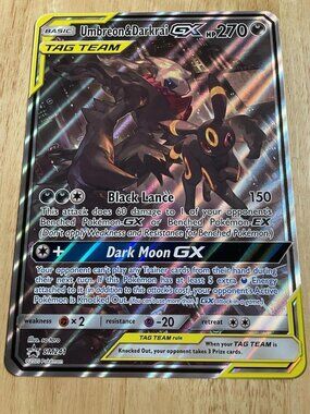 Pokémon Umbreon & Darkrai GX SM241 Tag Team Jumbo Oversized Holo Promo Card